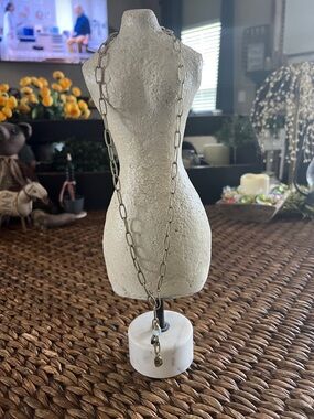 Jewel Kade Brushed Gold-Link Necklace with Tiny Dangle Charm